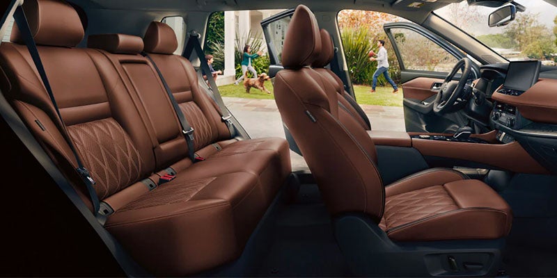 The interior of the 2025 Nissan Rogue in Pompano Beach, FL